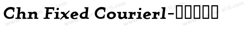 Chn Fixed Courierl字体转换